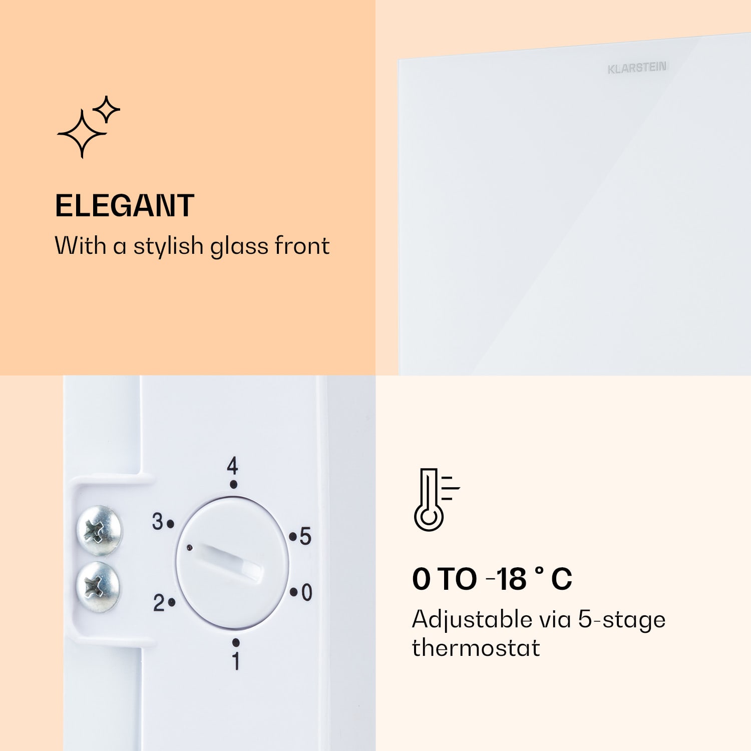 Klarstein Pluto 80L, mraznička, 80 l, 4 hviezdičky, do -18 °C – Obrázok 5