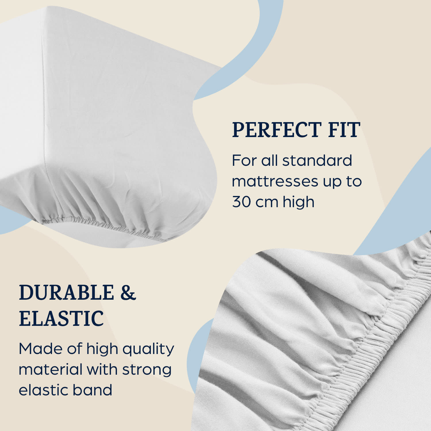 Sleepwise Soft Wonder-Edition, elastická plachta na posteľ, 140 – 160 × 200 cm, mikrovlákno – Obrázok 3