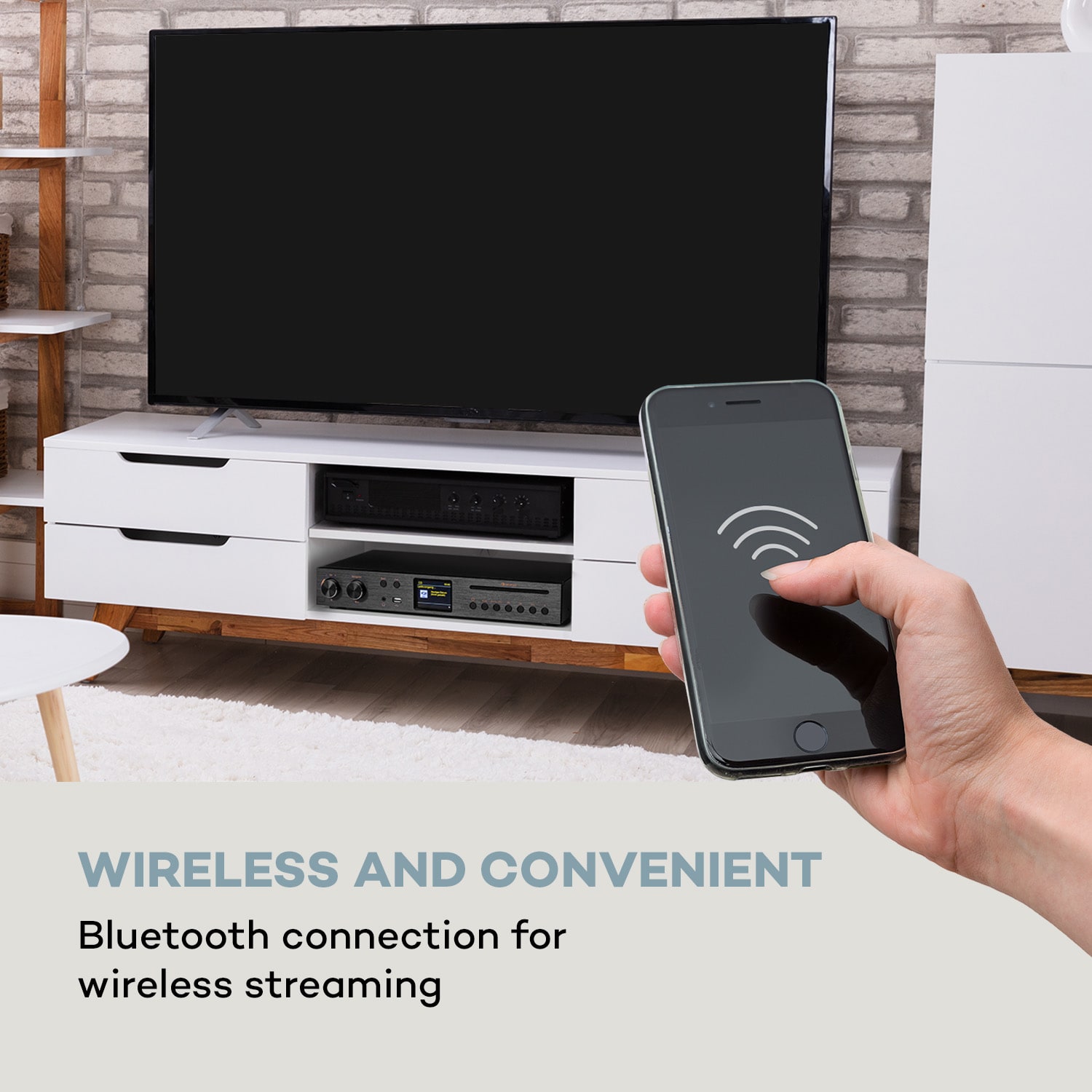 Auna Black Star, CD HiFi prijímač, zosilňovač, internetové/DAB+/FM rádio, CD prehrávač, WiFi – Obrázok 5