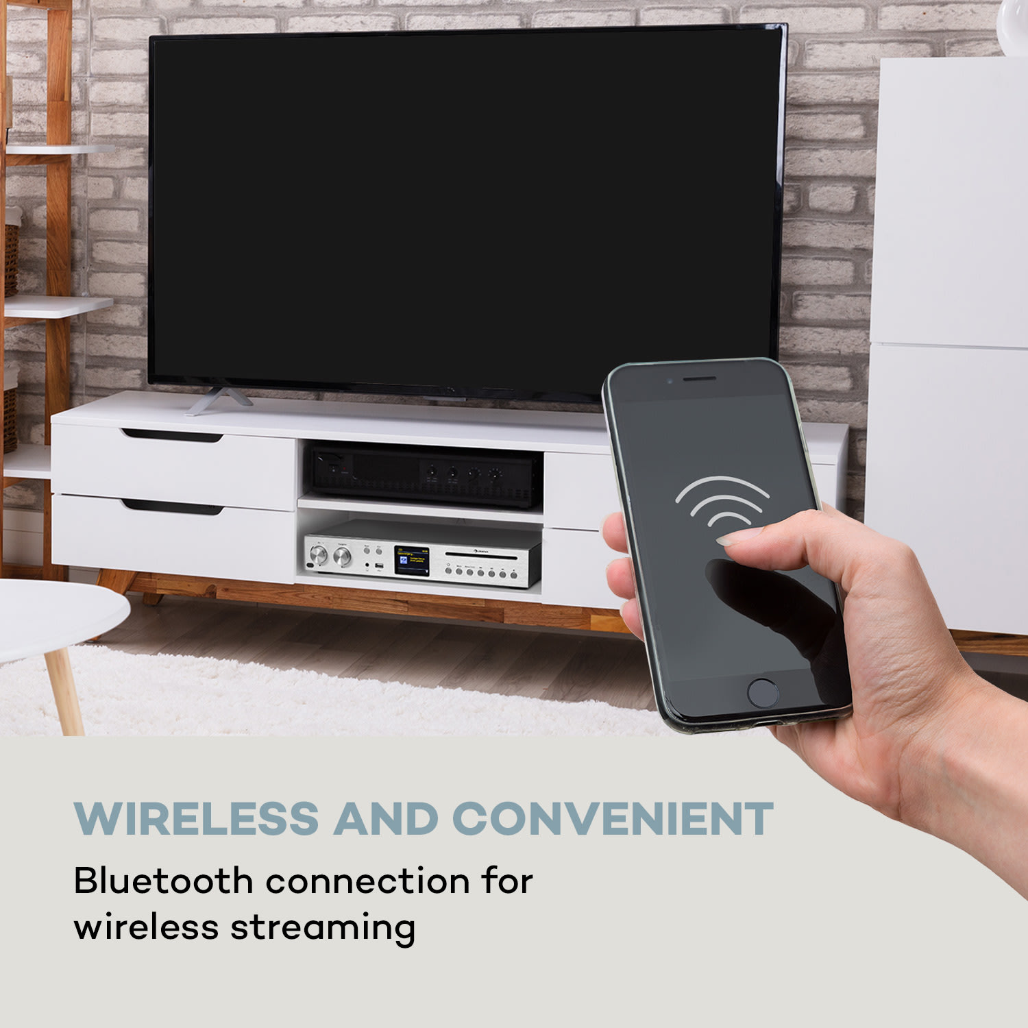 Auna Silver Star CD HiFi prijímač, zosilňovač, internetové/DAB+/FM rádio, CD prehrávač, WiFi – Obrázok 5