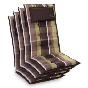 Blumfeldt Sylt, čalúnená podložka, podložka na stoličku, podložka na vyššie polohovacie kreslo, vankúš, polyester, 50 × 120 × 9 cm, 4 x čalúnenie