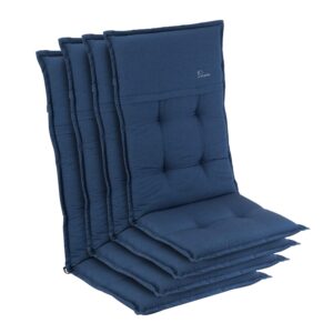 Blumfeldt Coburg, čalúnenie, čalúnenie na kreslo, vysoké operadlo, záhradná stolička, polyester, 53x117x9cm, 4 x podložka