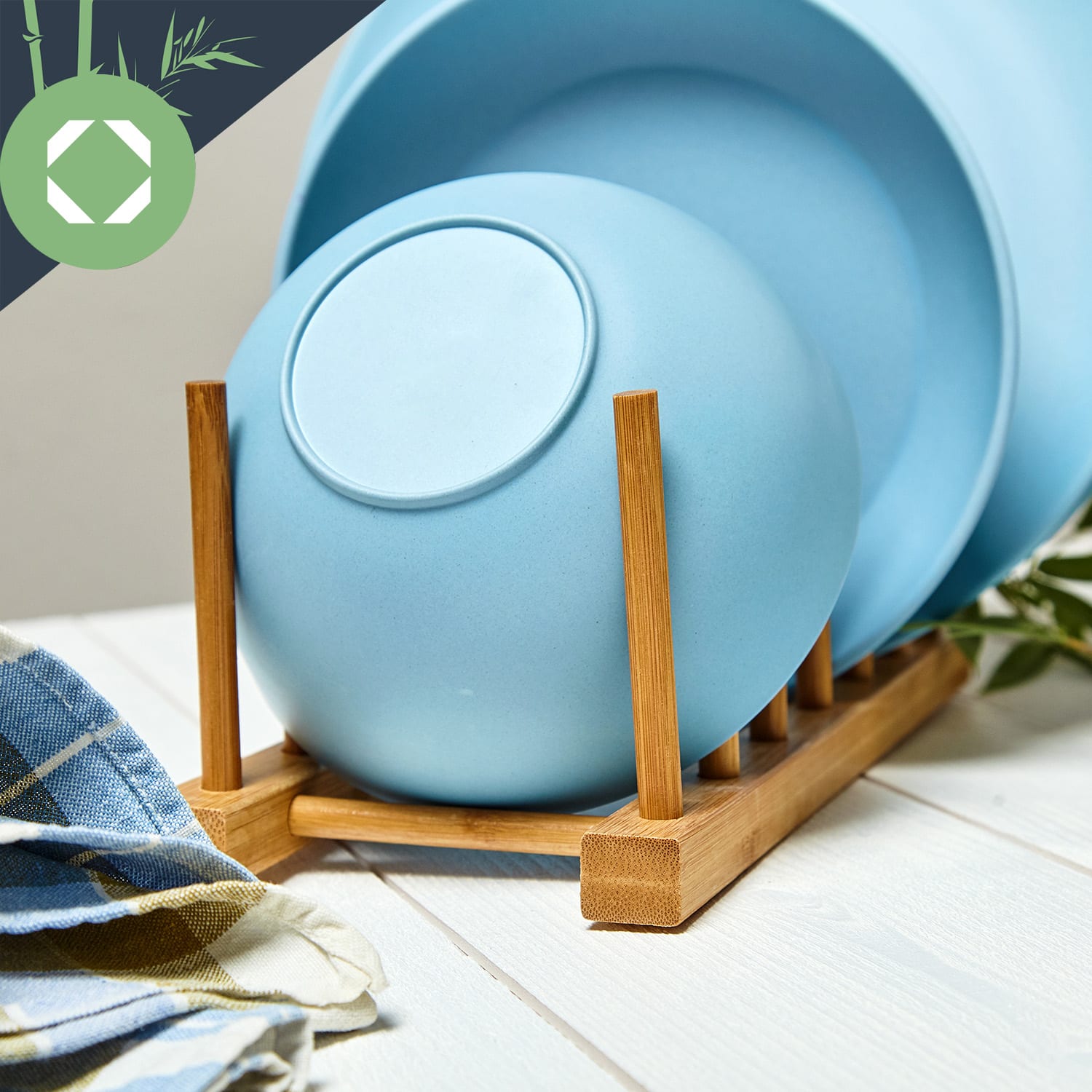 Klarstein Jednoduchá odkvapkávacia mriežka, 100 % bambus, 14 × 12 × 10,5 cm, necitlivá vodu – Obrázok 5
