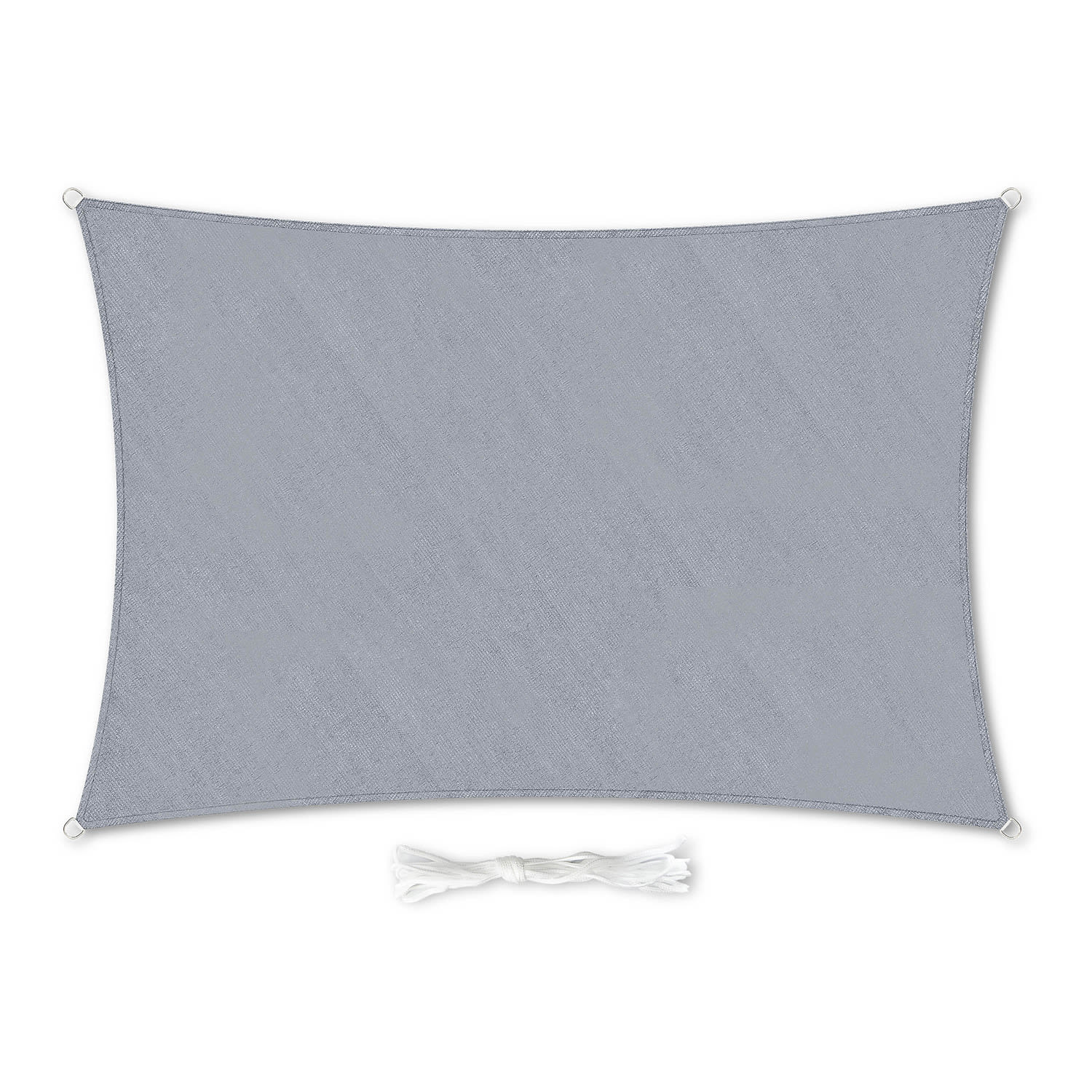 Blumfeldt Pravouhlá slnečná clona, 3 x 4 m, s upevňovacími okami, polyester, priedušná, svetlosivá