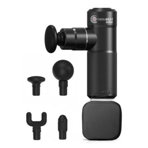 Therabeat Tofta Mini Massager, masážna pištoľ, hliník, 50 W, flowglide, 1500 – 3500 ot./min.