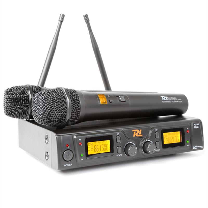 Power Dynamics PD781, bezdrôtový 2 x 8-kanálový UHF mikrofónový systém